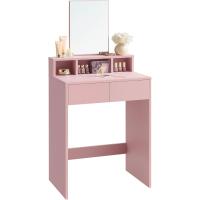 Espejo Grande, Gabinete con 2 Cajones y 3 Compartimentos, Estilo Moderno, Rosa Jalea - details 1