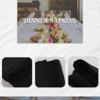 Servilletas de tela de piezas para cena, paño suave lavable y reutilizable, para restaurante, boda, Hotel, fiesta, 12 unidades - details 4