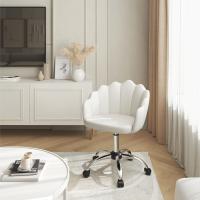 Silla Escritorio con Ruedas, Silla Ergonómica de Terciopelo con Respaldo, Sillón Lounge de Tocador - details 5