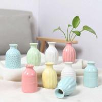 Jarrones hidropónicos nórdicos de cerámica Ins, macetas para botellas de plantas, adorno de mesa, jarrón colorido - details 2