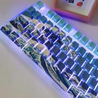 Perfil de teclas Kanagawa con temática superior/lateral impresa RGB retroiluminada Dye Sub PBT para teclado Cherry MX Swtches, 125 teclas - details 0