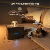 Fuente de agua Crystal Cat de acero inoxidable, fuente para mascotas de 101 oz/3 L con luz LED para gatos y perros - details 5