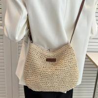 Bolsa de hombro tejida de palmera, moda de verano para mujeres - details 7