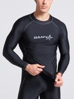 Protección Solar Para Hombres, Parte Superior De Traje De Baño De Cuello Alto, De Secado Rápido, Elástica - details 5