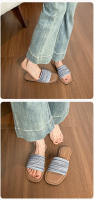 Chanclas planas trenzadas para mujer, ropa de verano retro con falda, sandalias romanas - details 5