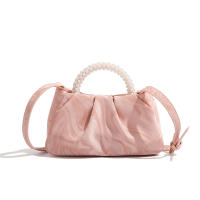 Bolso 2025 nueva moda de moda redonda perla portátil plisado nube bolsa nicho temperamento hombro bolsa de mensajero - details 3