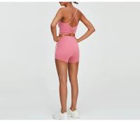 Pantalones cortos de Yoga para mujer, Shorts deportivos elásticos de cintura alta, transpirables, de secado rápido, para correr y Fitness - details 15