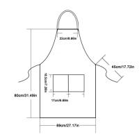 Delantal ajustable con pechera impermeable, resistente a las manchas, con dos bolsillos, para Chef de cocina, hornear, barbacoa, accesorios para equipos - details 15