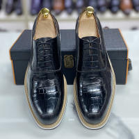 Zapatos de hombre hechos a mano de cuero vacuno estilo británico, zapatos de plataforma para las cuatro estaciones. - details 7