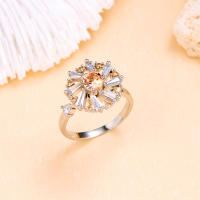 Anillo giratorio de flor de molino de viento con copos de nieve de circonio de cristal a la moda para mujeres y niñas, joyería para fiesta, regalo antiestrés - details 44