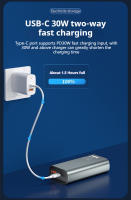 PowerBank (batería externa) 10000mAh PD30W carga rápida adecuada tipo C * 1 + USB * 1 funda de aleación de aluminio - details 4