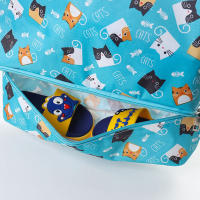 Mochila Deportiva Portátil para Niños y Niñas Impermeable con Separación Húmeda y Seca Material Exterior de Poliéster y PVC Diseño de Playa de Dibujos Animados - details 10