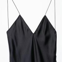 PB & ZA2025silk satén textura lencería estilo espalda descubierta temperamento vestido de noche vestido con tirantes ropa de verano para mujer - details 9