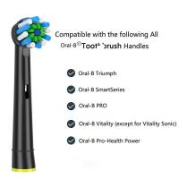 Cabezas de Cepillo de Reemplazo Negras CrossAction 4PCS Para Cepillos Eléctricos Oral B Trizone Triumph Vitality D100 D12 D16 D36 Small Appliances - details 3