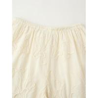 - Acogedora moda de verano bordada para mujer, top hueco sin mangas con cuello redondo + pantalones rectos con cordón, informal sólido - details 13