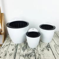 Maceta montada en la pared, absorción automática de agua, maceta para flores perezosas, planta creativa de plástico, cesta para plantas de piña verde en maceta - details 2