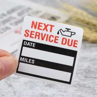 100-300 uds/rollo de pegatinas de recordatorio de servicio de cambio de aceite etiquetas adhesivas para ventana pegatina de coche "ENXT SERVICE DUE" - details 1