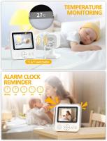 Monitor para bebés con cámara 720P IPS Video Monitor para bebés con cámara y visión nocturna Modo VOX de 2,8 pulgadas Zoom digital Alarma de alimentación de audio bidireccional Sensor de temperatura para padres - details 3