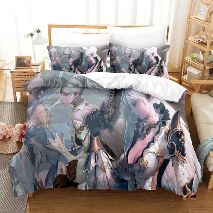 Juego de Ropa de Cama 3D Impresa Cubierta de Edredón de Corona Caótica 3Pcs - 1