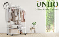 UNHO Perchero Burro Metálico con Ruedas para Colgar Ropa Multifuncional Perchero Prendas para Hogar Tienda de Ropa - details 0