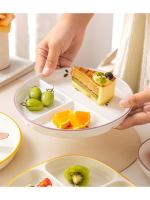 Ceramic Portion Control Diet Plate Divided Dessert Snack Serving Dish Platter for Balanced Meal Food Separator Appetizer Tray - details 7