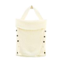 PB & ZA 2025, top con tirantes de punto cómodo con decoración de botones y cuello halter y hombros descubiertos, novedad de verano, ropa para mujer - details 1