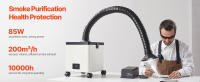 SucceBuy Extractor de humos de soldadura Absorbedor de humo sin escobillas de 85 W con filtros multietapa - details 0