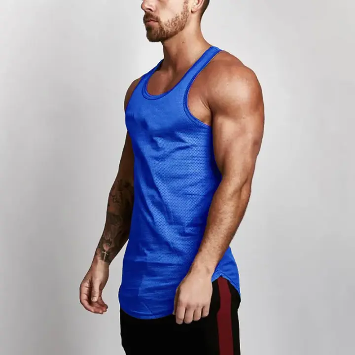 Camiseta sin mangas transpirable para hombre, chaleco informal de verano, hombros anchos, Fitness - 1