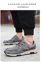 Zapatos para correr clásicos para hombre, zapatillas ligeras de cuero de ante, cómodos zapatos deportivos de gran tamaño, zapatos planos transpirables para correr - details 11