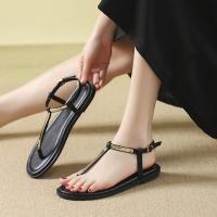 Pinch sandalias mujer verano desgaste 2025 nueva falda de fondo plano con punta de hadas viento playa - details 4