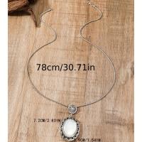 Colgante de Acero de Titanio Vintage Elegante Cadena Larga Hip-Hop Unisex con Decoración de Diamante de Imitación Accesorio de Moda Versátil - details 3
