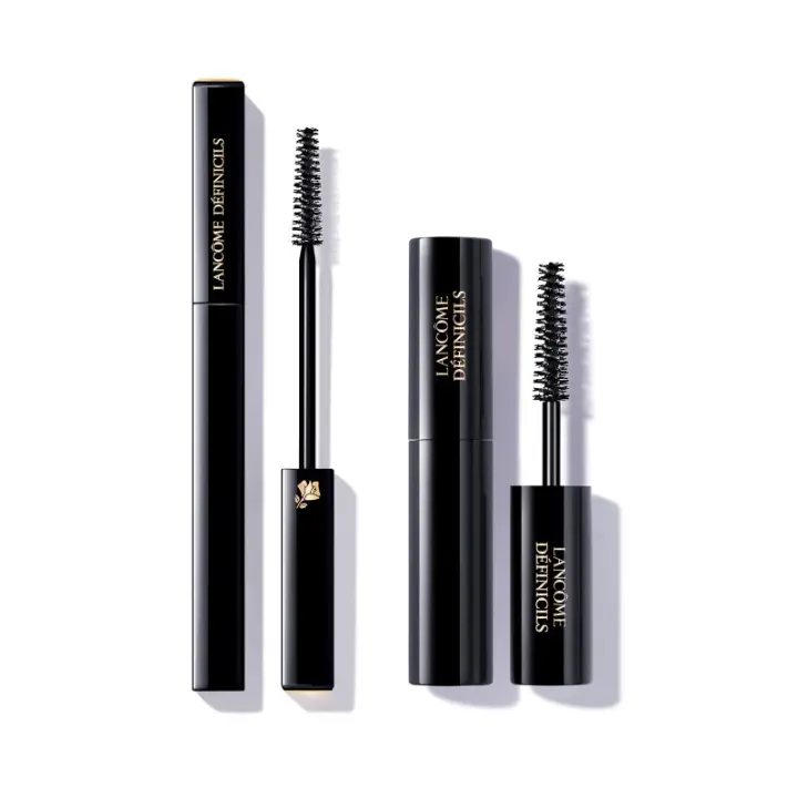 Lancôme Définicils Defining & Lengthening Black Mascara Duo - Para pestañas definidas, alargadas y de aspecto natural - Set de rímel de tamaño completo y de viaje - 1