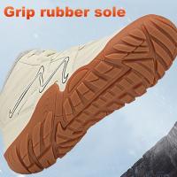 Botas de invierno para hombres y mujeres, zapatos informales de alta calidad descalzos para la nieve, zapatos de trabajo al aire libre, zapatos cálidos de piel para hombres, botas de nieve para hombres - details 12