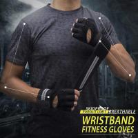 Guantes de Levantamiento de Pesas para Hombre y Mujer Equipo de Fitness Portátil con Soporte para Muñeca para Entrenamiento Cossfit Protección para Ejercicio en Gimnasio - details 7