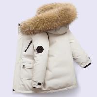 Abrigos de algodón para niños, ropa de abrigo gruesa con cuello de piel grande para invierno, chaquetas cálidas con capucha para niños, Parkas informales de moda para adolescentes - details 7