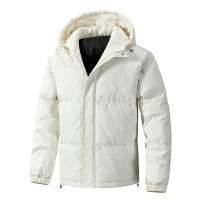 Chaqueta de Invierno para Hombre, con Capucha, Abrigada, Nueva Moda, Cortavientos, Cómoda, Informal, para Exteriores, Simple, Holgada y Gruesa - details 4