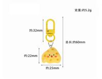Llavero De Queso En Forma De Huevo Lindo Resina Accesorios Para Mochila Estudiante Regalo Pequeño Para Novia Pareja - details 0