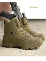 Botas de Combate de Desierto 2024 Zapatos de Trabajo de Cuero para Hiking al Aire Libre - details 15