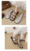 Sandalias de diamantes de imitación para mujer2025Nuevo diseño DE INTERÉS ESPECIAL DE VERANO plano para exterior sandalias romanas estilo Hada zapatos de mujer - details 6