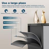 Armario de Garaje de 5 Estantes con Cerradura, Armario de Oficina con Estantes Ajustables, para Oficina, Garaje y Lavadero, Negro - details 28