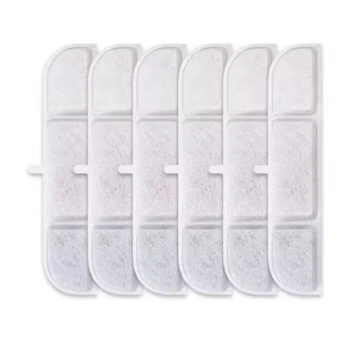 6 filtros de carbón activado para fuente de agua para gatos WFP6 filtros de repuesto para bebedero automático para mascotas - 1