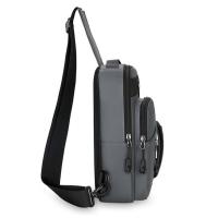 Bolso de pecho sencillo con múltiples bolsillos para hombre, bolso de hombro de tela, bolso deportivo para mensajes, bolso cruzado multifunción con cremallera para correr - details 2