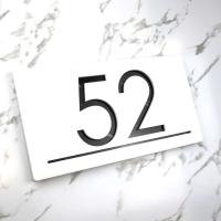 Espejo mate de corte personalizado, personalización privada, números de puerta, placas de letrero de casa, número láser personalizado - details 4