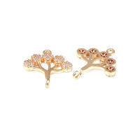 Colgantes de Árbol de Brasso Dorado de 18K Joyería Hazte de Diamantes Falsos y Circonio - details 2