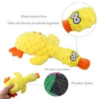 Juguete de Peluche Suave de Pato Juguete Interactivo para Cachorros Diversión de Mordisco - details 1