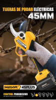 Podadoras eléctricas profesionales PRU45PLUS de 45mm, tijeras de podar inalámbricas de 1150W para huertos, árboles frutales, poda de ramas de olivares - details 0