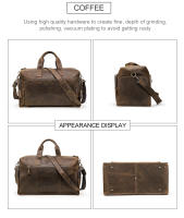 CONTACT'S-Bolsa de equipaje Vintage de cuero genuino para hombre, bolso de viaje de negocios, bolso de hombro de gran capacidad - details 11