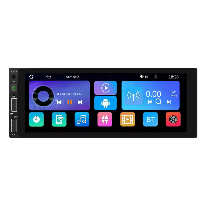 Reproductor Multimedia Para Coche Hikity 1 Din Con Carplay Inalámbrico Android Auto Bluetooth Cámara Trasera Universal Estéreo De Coche MP5 - 1