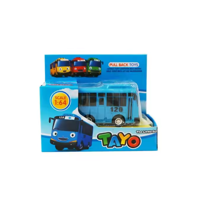Autobús de dibujos animados para niños, Mini coche extraíble, modelo de Anime coreano, vehículos de juego, juguetes educativos para niños, regalos para niños - 1