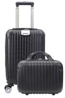 Maleta de avión de mano, equipaje de viaje, carrito de cabina ABS rígido, 4 ruedas con bolsa de aseo rígida juego 332151 cm - details 1